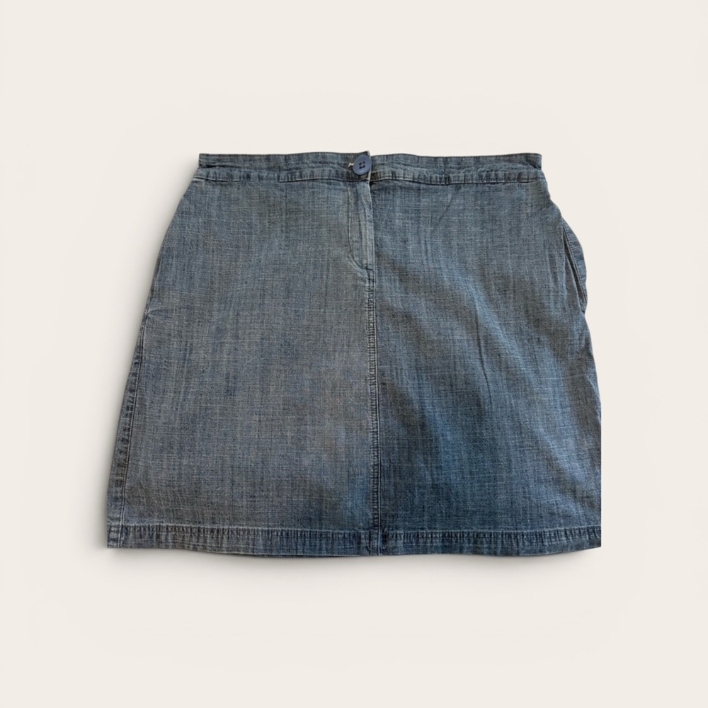 Karen Scott Denim Mini Skirt - Blue